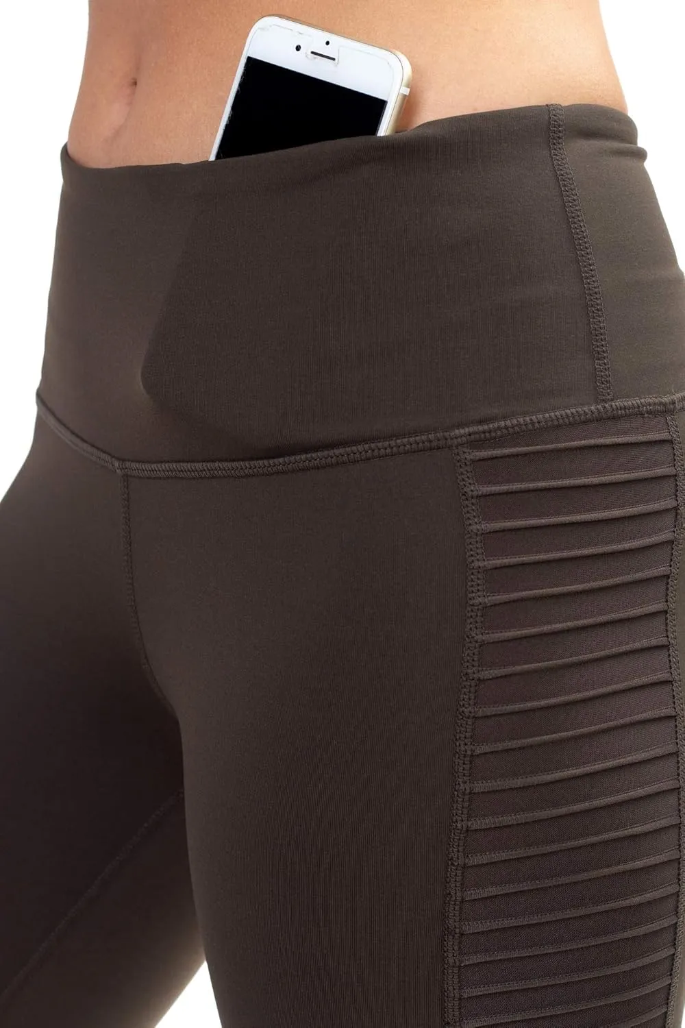 AEKO Yoga Power Flex Fit Running Pants Workout Leggings 4 Way Stretch for Women