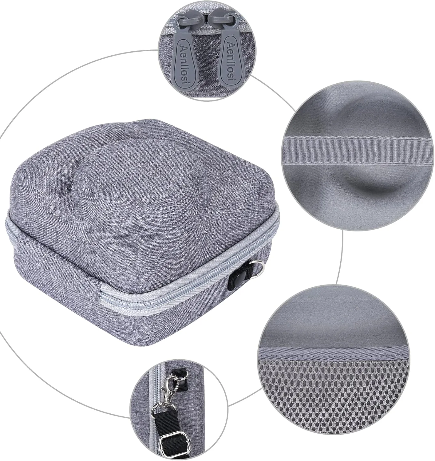 Aenllosi Hard Carrying Case Replacement for Fujifilm Instax Mini 12/11 Instant Camera,Protective Case Compatible with Instax Camera Mini 12/11(Clay White)