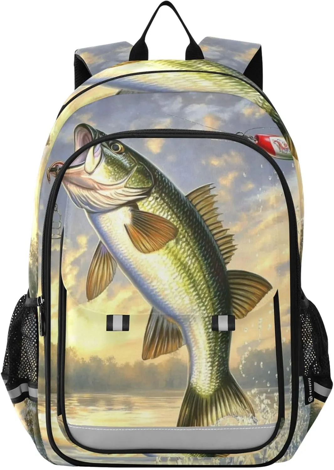 ALAZA Fish Jumps Out Kids Laptop Backpack 17 inch School Bookbag Back Pack Business Computer Bag Casual Daypack