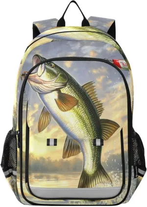 ALAZA Fish Jumps Out Kids Laptop Backpack 17 inch School Bookbag Back Pack Business Computer Bag Casual Daypack