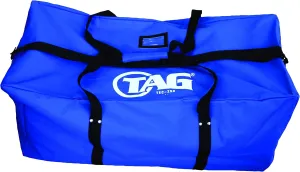 All-Purpose Sports Equipment Bag, Large Gym Duffle Bag with Rubber Bottom, ID Card Holder (Navy Blue)