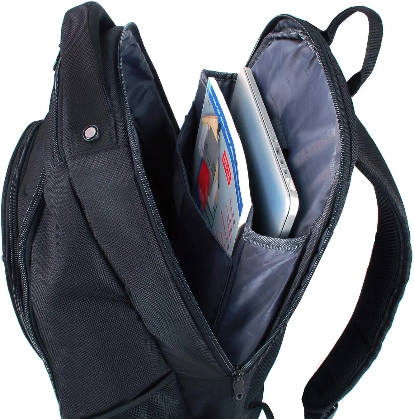 Alpine Swiss Oneida 15.6" Laptop Backpack With Tablet Sleeve & Mfg Warranty Black