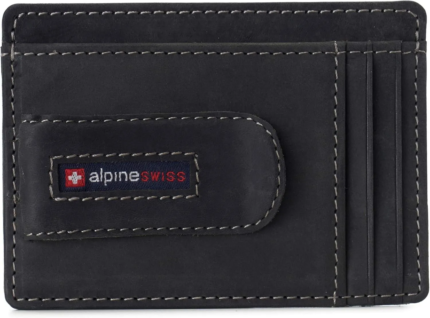 Alpine Swiss RFID Dermot Money Clip Front Pocket Wallet For Men Leather Comes in a Gift Box