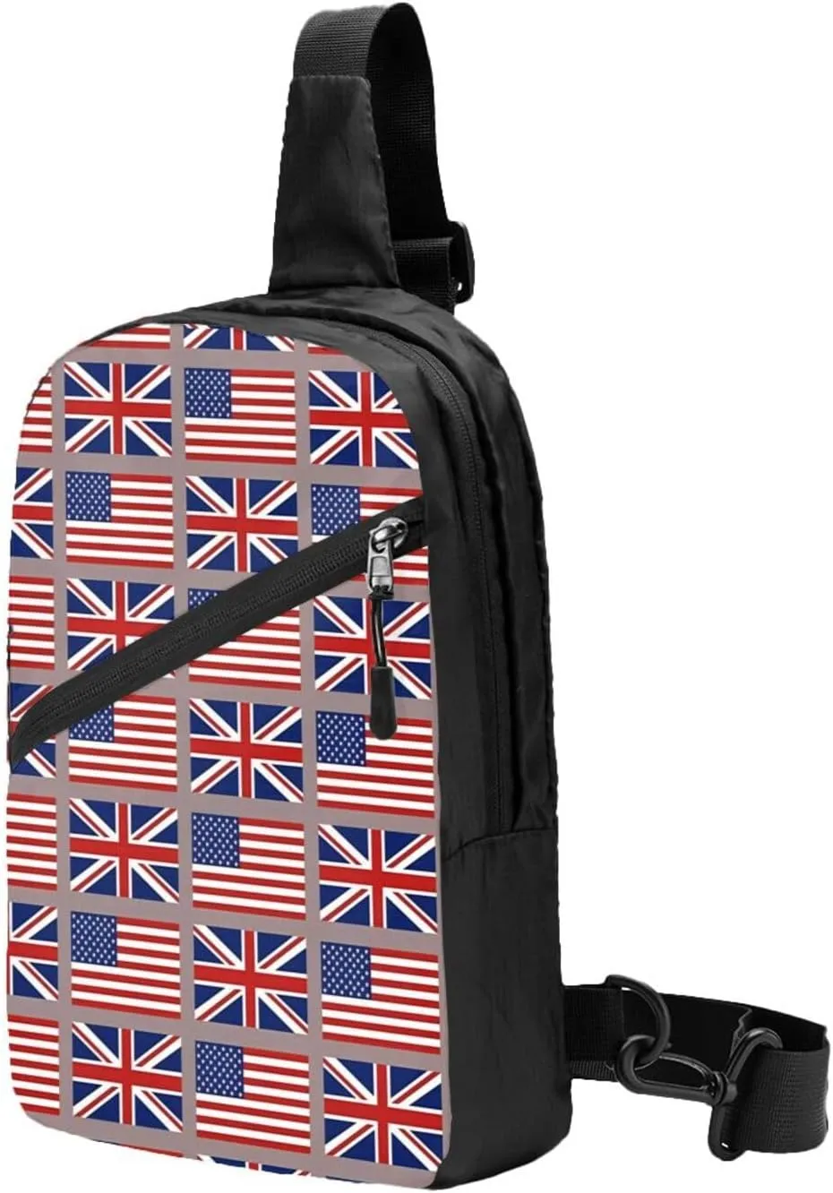 American UK British England English Flag Crossbody Bag Portable Sling Bags Foldable Chest Daypack Reusable Sports Shoulder Backpack Diagonally Casual Rucksack Travel Bag