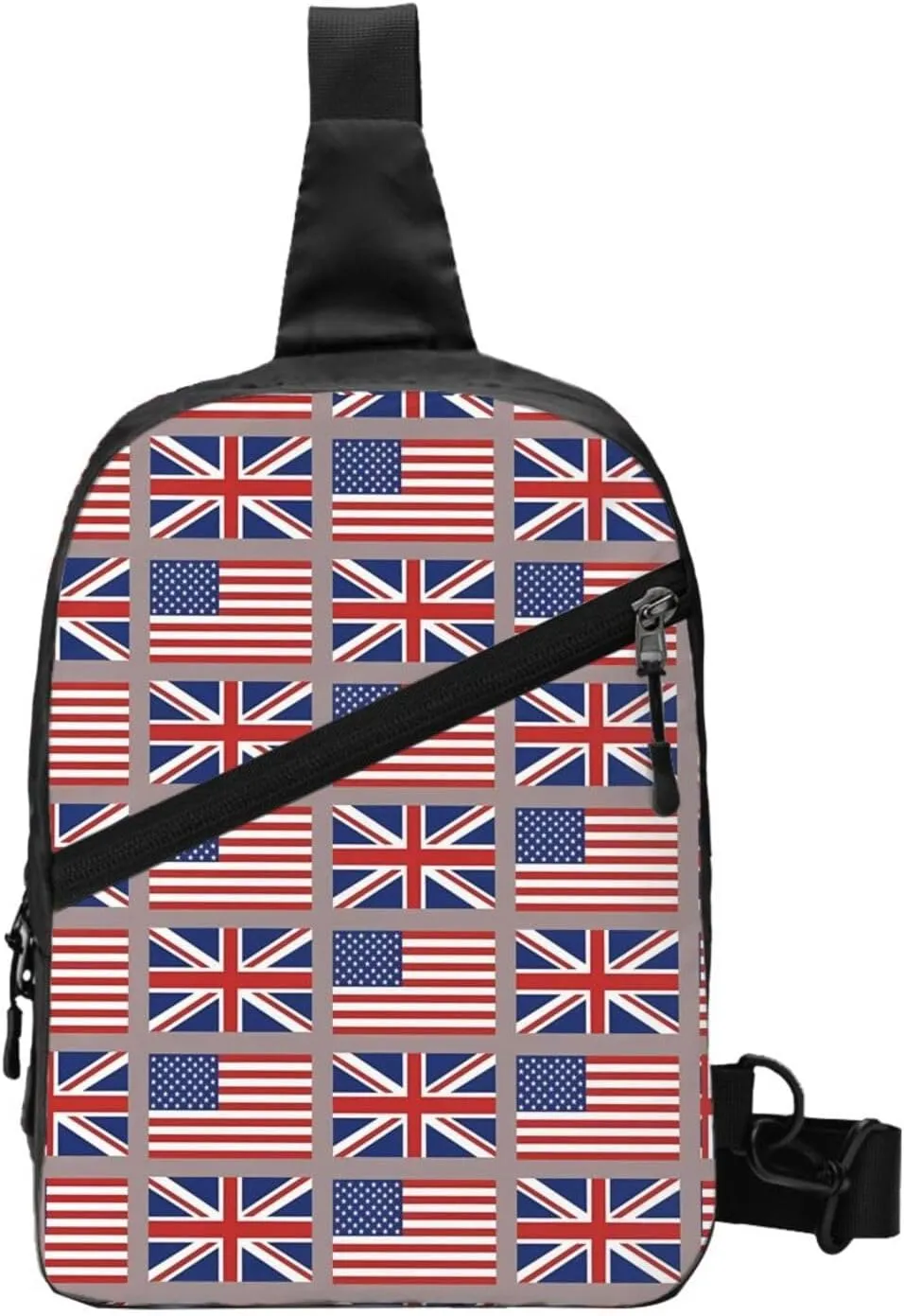 American UK British England English Flag Crossbody Bag Portable Sling Bags Foldable Chest Daypack Reusable Sports Shoulder Backpack Diagonally Casual Rucksack Travel Bag