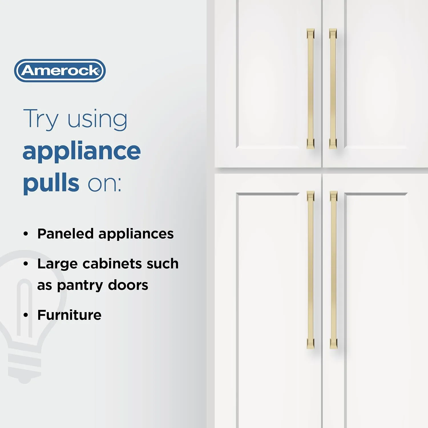 Amerock | Appliance Pull | Golden Champagne | 8 inch (203 mm) Center to Center | Revitalize | 1 Pack | Drawer Pull | Drawer Handle | Cabinet Hardware