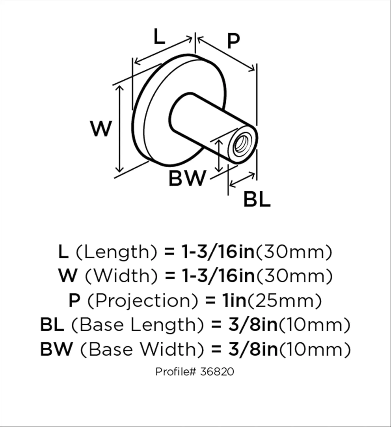 Amerock | Cabinet Knob | Golden Champagne | 1-3/16 inch (30 mm) Diameter | Kamari | 1 Pack | Drawer Knob | Cabinet Hardware