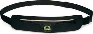 Amphipod AirFlow MicroStretch Belt, Ultra-Light Minimalist Runners Waist Pack Bag for Running, Jogging, Men & Women - Black/Silver - L