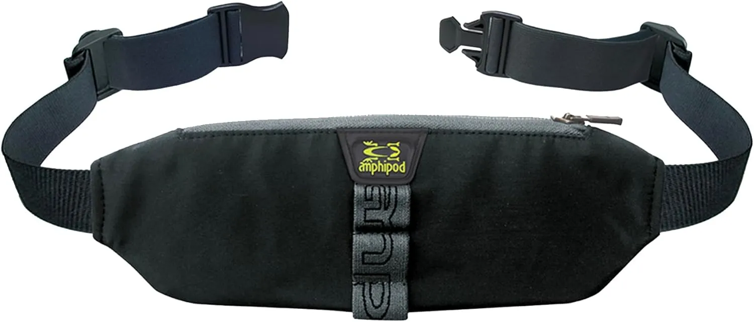 Amphipod AirFlow Trail Pack, Runners Storage Waist Pack Belt for Running & Jogging, Men & Women - Black