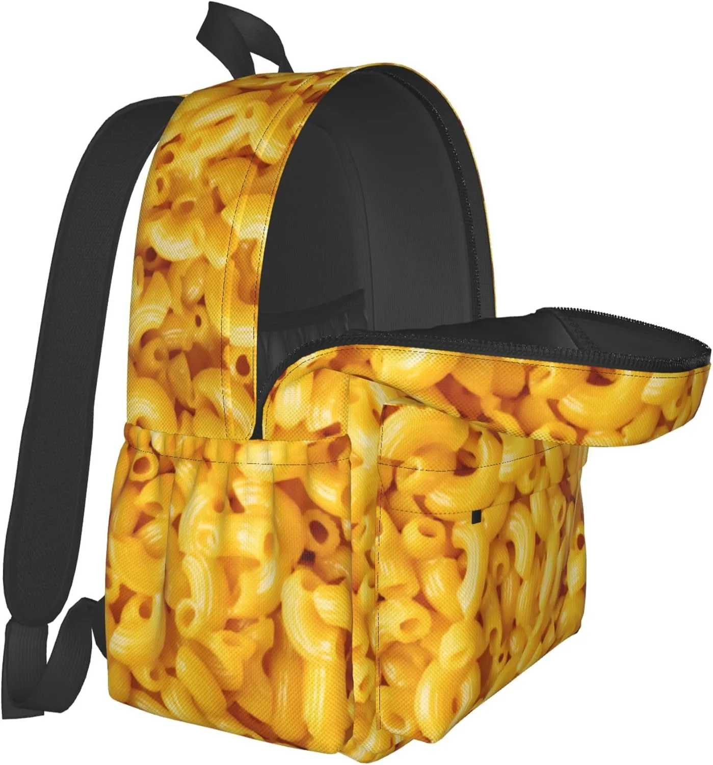 AMRANDOM Macaroni And Cheese Backpack Purse Casual Lightweight Travel Shoulder Bag Rucksack