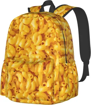 AMRANDOM Macaroni And Cheese Backpack Purse Casual Lightweight Travel Shoulder Bag Rucksack