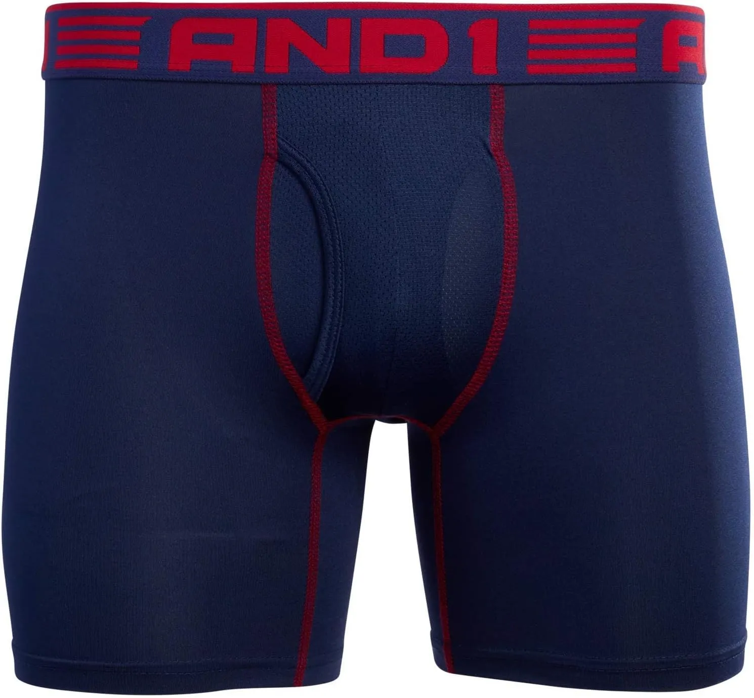 AND1 Mens Boxer Briefs - 5 Pack Stretch Performance Mens Underwear Boxers with Functional Fly Pouch (Sizes: S-3XL)