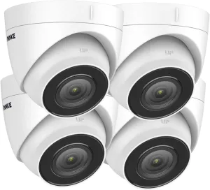 ANNKE C500 4-Pack 5MP IP Security Camera w/Audio, 100 FT EXIR 2.0 Color Night Vision, Outdoor PoE Camera with H.265 , 120dB WDR, 3D DNR, Support to 256GB Micro SD, IP67 Waterproof, 2.8mm Lens