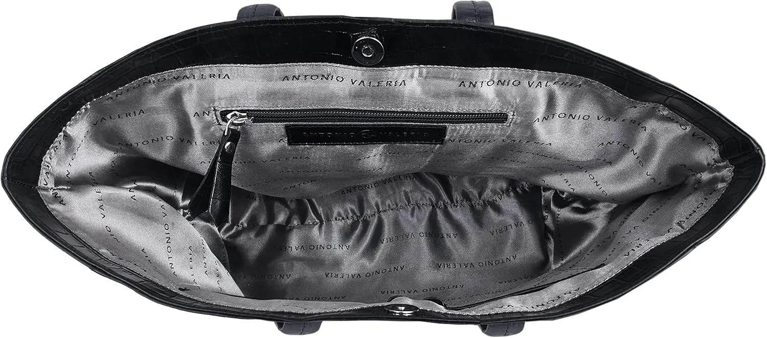 ANTONIO VALERIA Alexis Leather Tote/Top Handle Shoulder Bag for Women