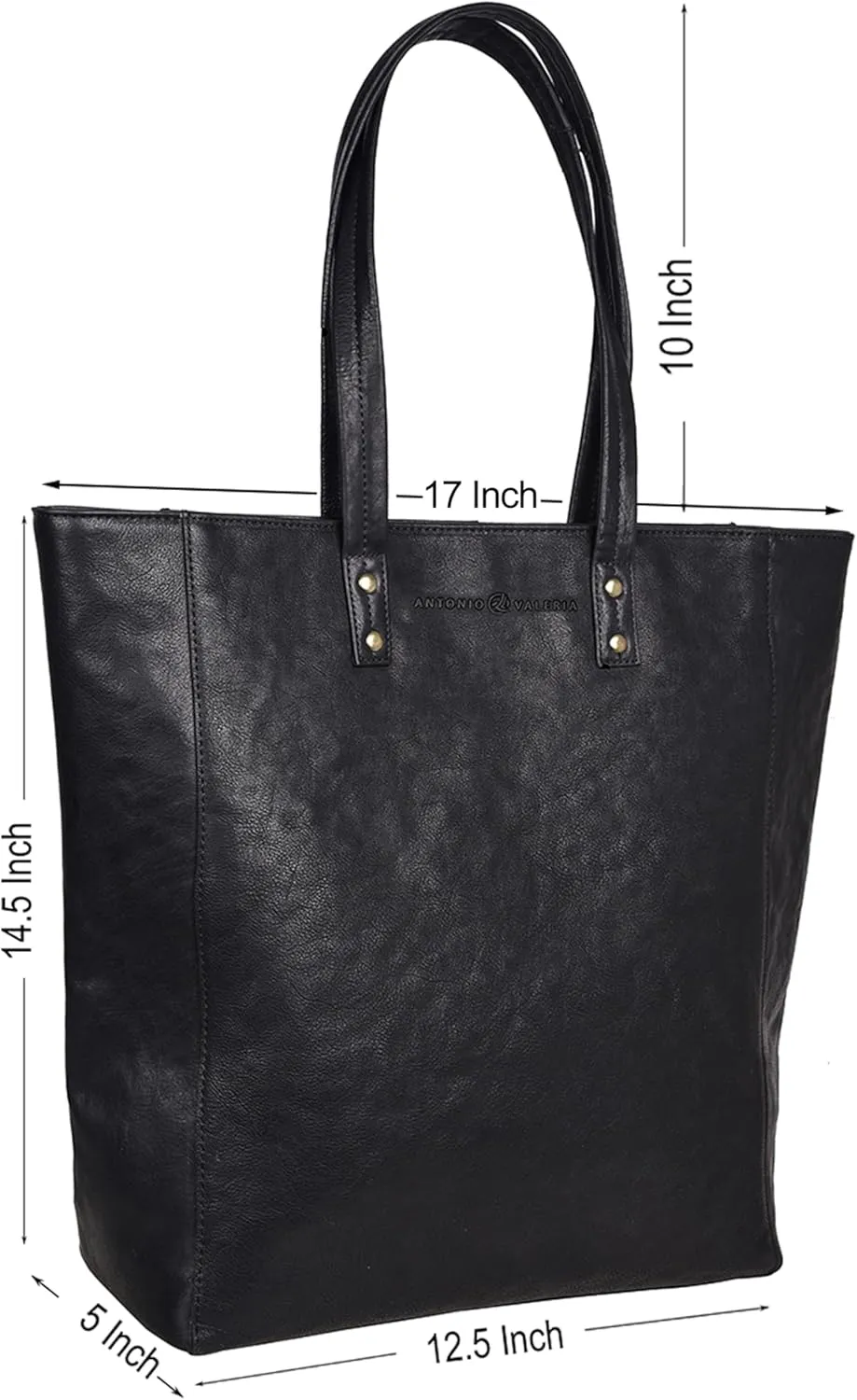 ANTONIO VALERIA Ava Leather Tote/Top Handle Shoulder Bag for Women