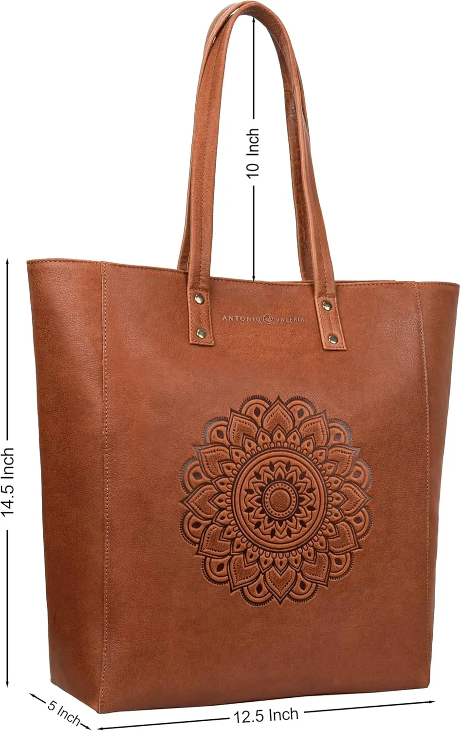ANTONIO VALERIA Ava Leather Tote/Top Handle Shoulder Bag for Women