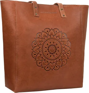 ANTONIO VALERIA Ava Leather Tote/Top Handle Shoulder Bag for Women