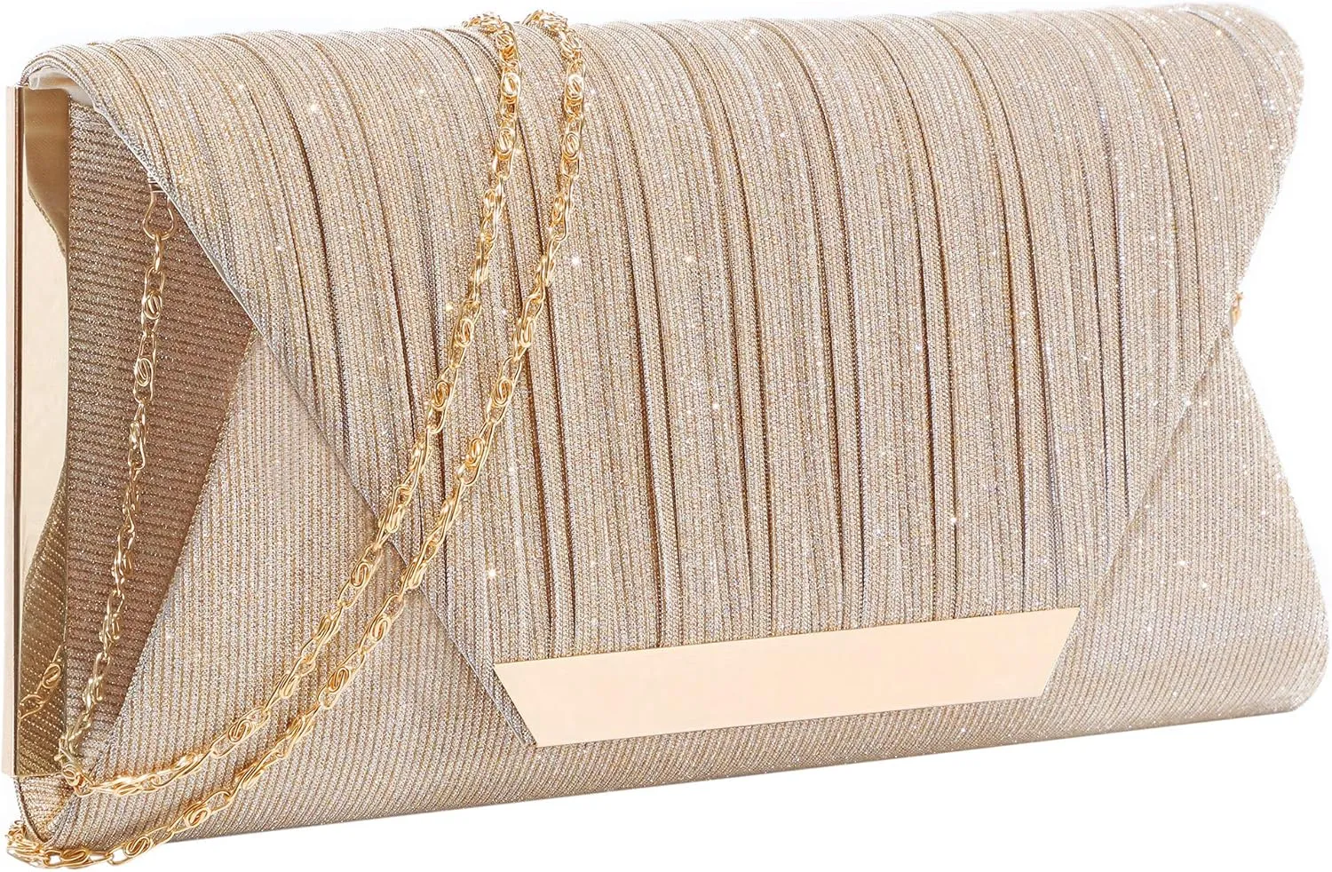 AO ALI VICTORY Glitter Clutch Purses for Women Evening Bags Clutches Flap Envelope Handbags Large Wedding Party Prom Purse