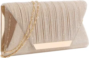 AO ALI VICTORY Glitter Clutch Purses for Women Evening Bags Clutches Flap Envelope Handbags Large Wedding Party Prom Purse