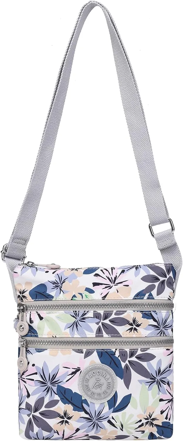 AOCINA Crossbody Purses for Women Lightweight Small Travel Bag Shoulder Purses and Handbags with Multi Zipper Pockets