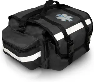 ASA TECHMED First Aid Responder EMS/EMT Emergency Medical Bag Empty 17"x9"x7" - Ideal for Paramedics, Firefighters, Nurses, EMTs, Home Health Aides, Black