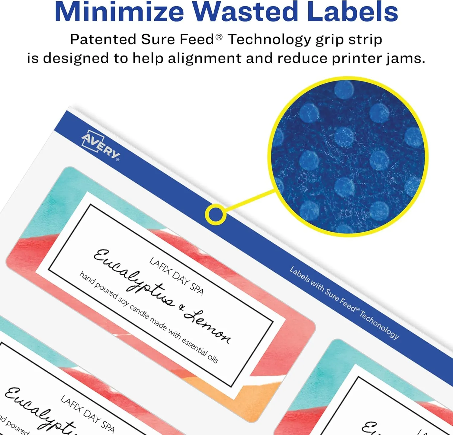 Avery Shipping Labels, Sure Feed and Easy Peel Technology, Glossy White Labels, 2" x 4", Permanent Adhesive, Laser/Inkjet, 250 Total (6528)