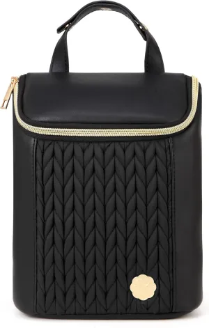 Baby Bottle Cooler Bag with Adjustable Straps to Fits Stroller or Diaper Bag,Insulated Baby Bottle Bag for Nursing Moms Daycare or Travel (Black)