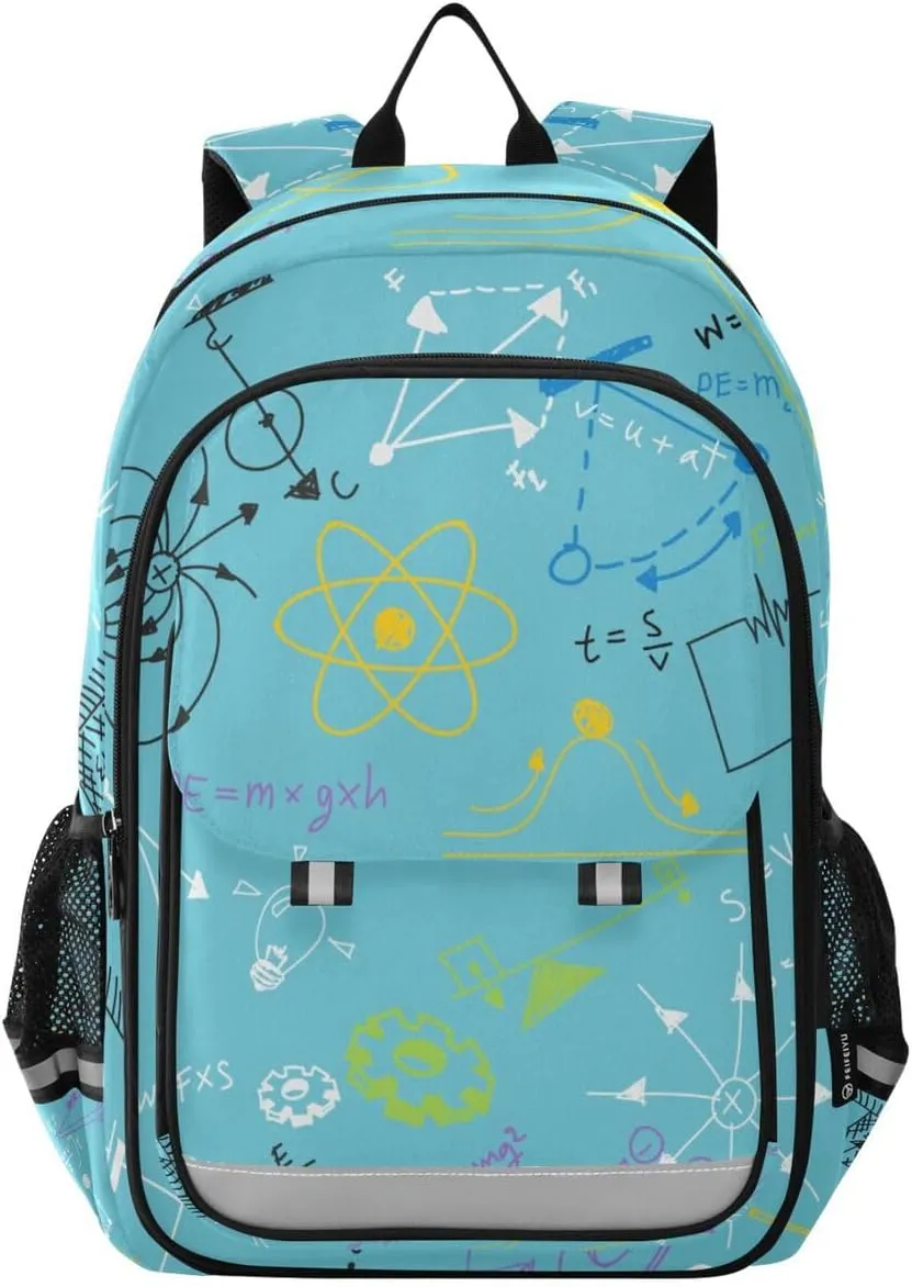 Backpack Daypack Blue Physics Formula Scientific Diagram Blackboard Shoulder Bag Rucksack Knapsack