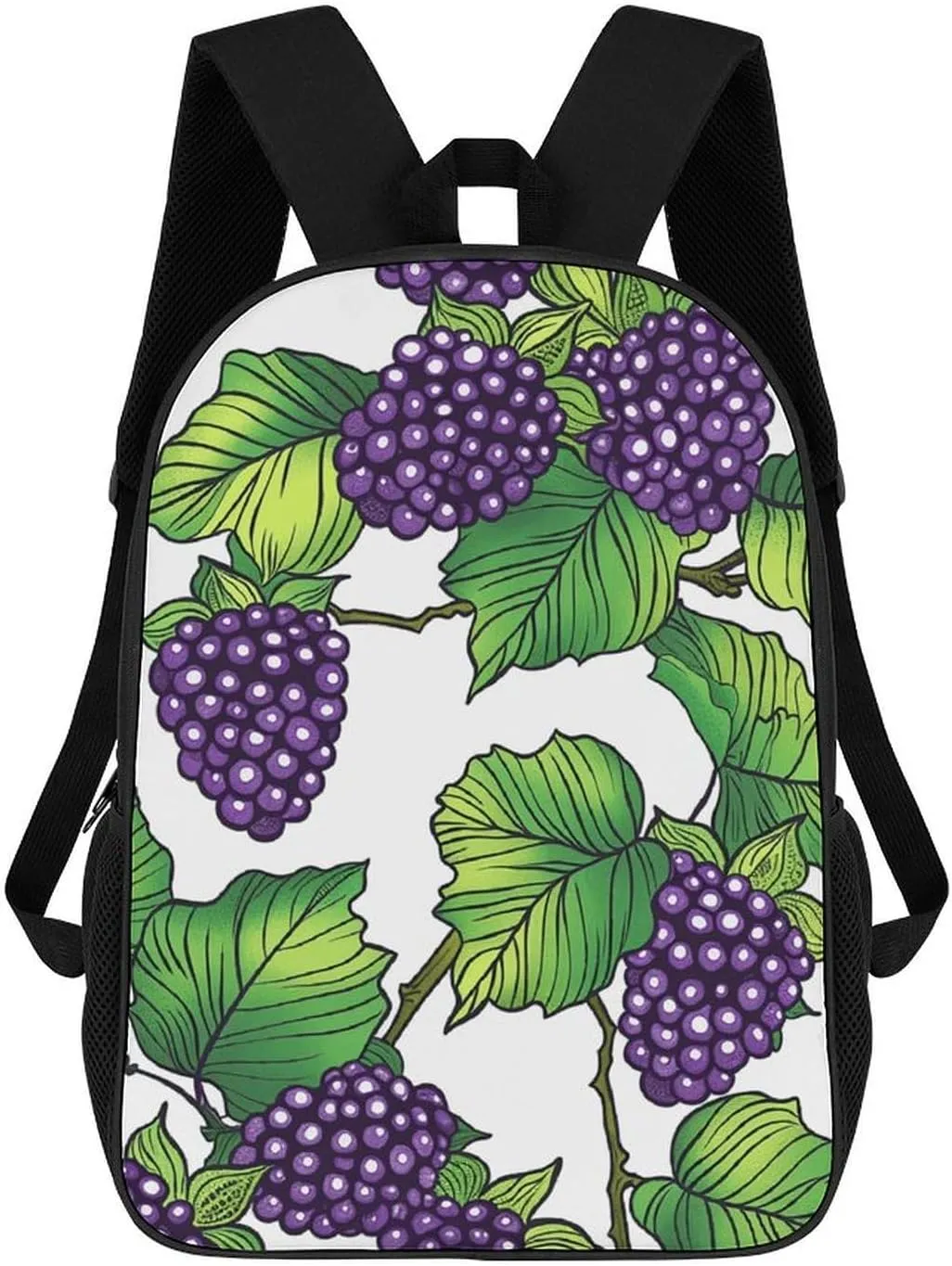 Backpack For Women Men Casual Travel Daypacks Hand Drawn Mulberries Rucksuck For Work Cute Laptop Backpack