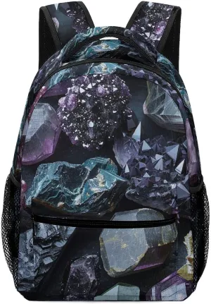 Backpack Travel Laptop Backpack for Men Women Gems And Minerals Casual Daypack Adjustable Lightweight Computer Bag