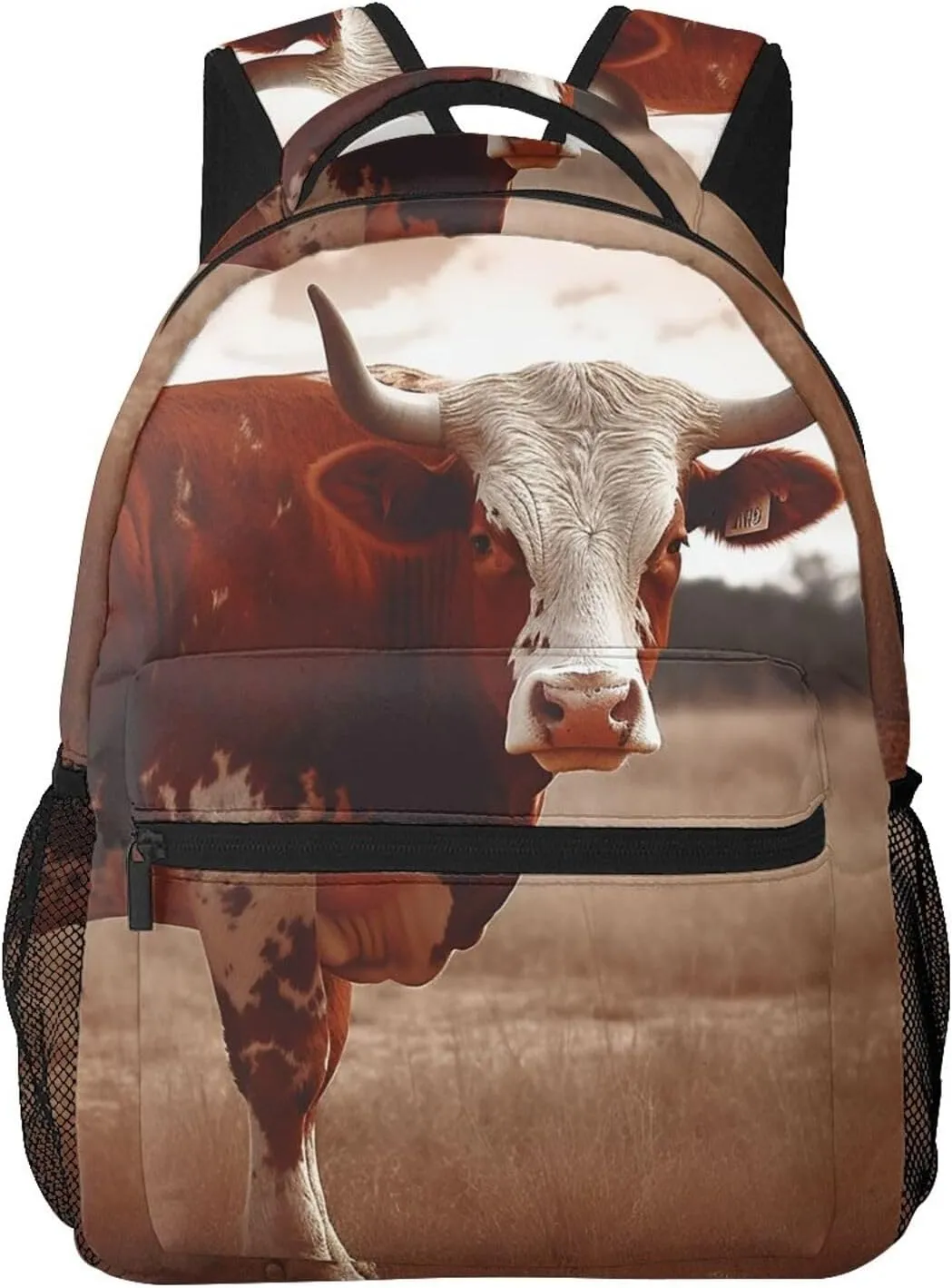 Backpack Travel Laptop Backpack for Men Women Lightweight Rucksack Texas Cow Casual Daypack