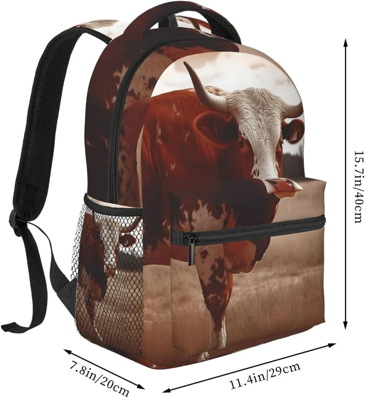 Backpack Travel Laptop Backpack for Men Women Lightweight Rucksack Texas Cow Casual Daypack