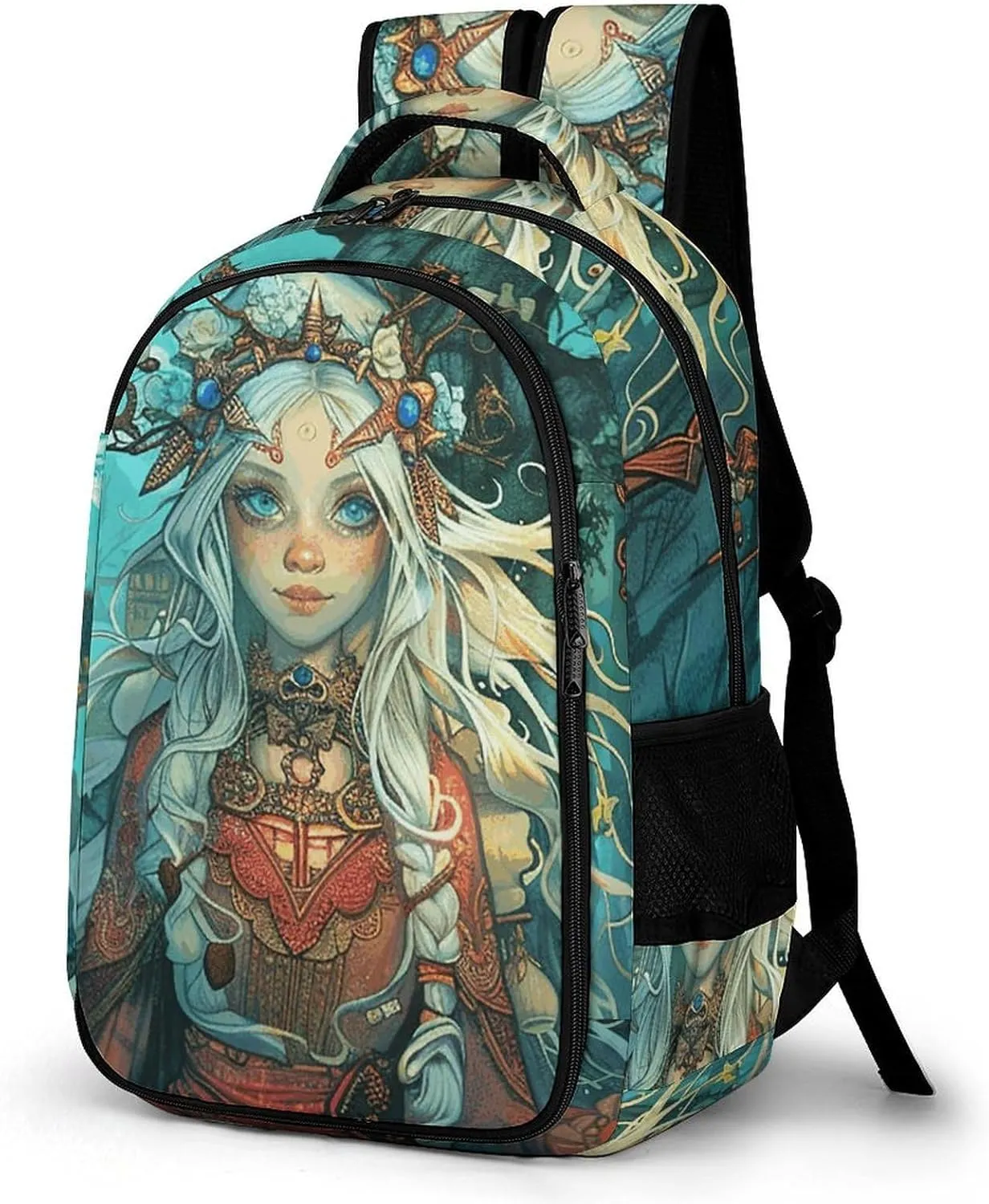 Backpack Travel Laptop Backpack for Men Women White-Haired Priestess Casual Daypack Adjustable Lightweight Computer Bag
