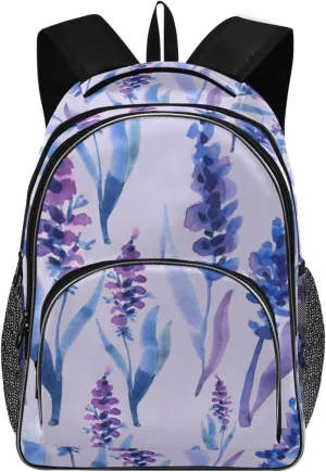Backpacks 22L Three Layer Arc Book Bag Lightweight for Travel Camping Hiking Rucksack Daypack Kids & Adults Abstract Lavender