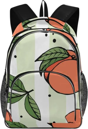Backpacks 22L Three Layer Arc Book Bag Lightweight for Travel Camping Hiking Rucksack Daypack Kids & Adults Peach Slices