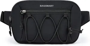 BAGSMART Fanny Packs for Women Small Belt Bag with Adjustable Strap Waist Pack for Running Workout Traveling Hiking, Black