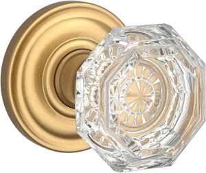 Baldwin HDCRYTRR044 HD.CRY.TRR Crystal Non-Turning One-Sided Dummy Door Knob with Round Rose