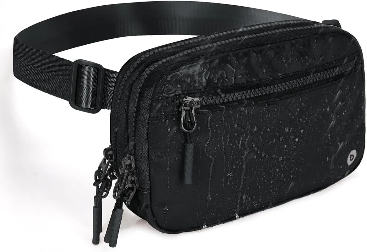 BALEAF Belt Bag Women Fanny Packs Crossbody Fashion Waist Pack Water Resistant Adjustable Strap 2L Black