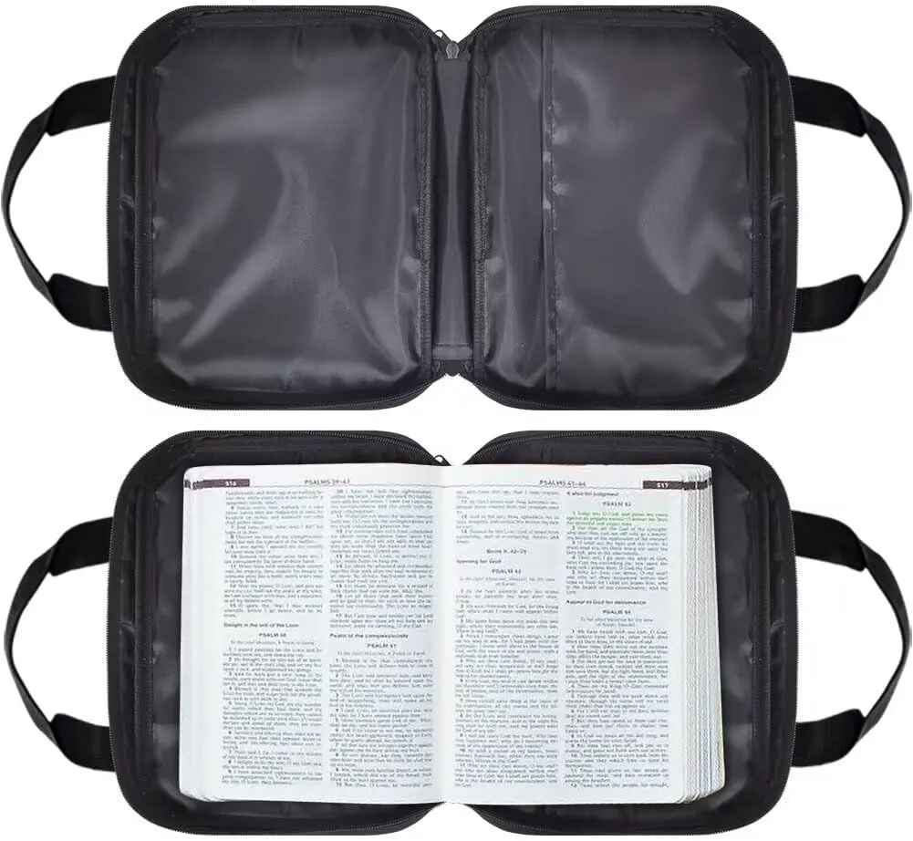 Ball Bible Covers for Men Boys, Large Bible Case with Zippered Pocket Bible Carrying Bag for Bible Study