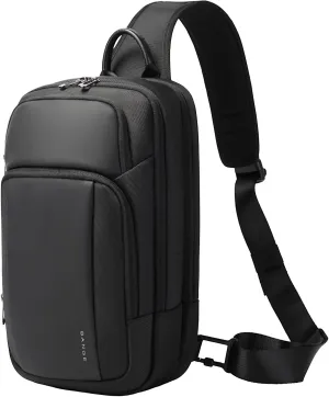 BANGE Sling Bag, Waterproof Shoulder bags with Pad Compartment, Crossbody Backpack for Men