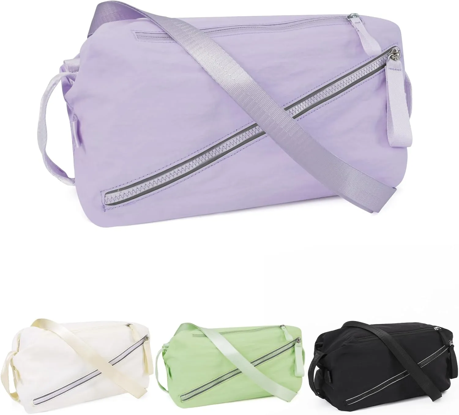 BAPHITY Small Gym Bag for Women Men,Cute Lightweight Duffle Crossbody Weekender Bags,Mini Waterproof Sport Sling Workout 3 in 1 Bags,Suitable for Gym Work Swimming Yoga Fitness Travel -Lavender (8L)