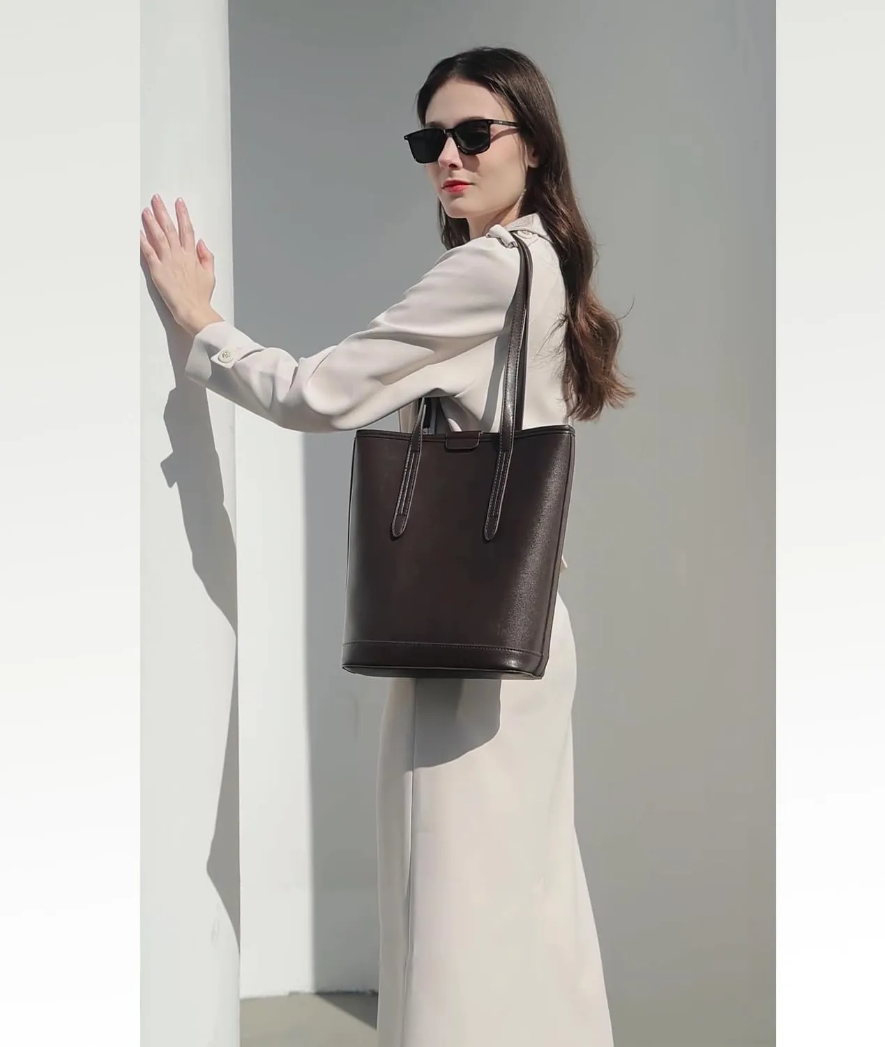 Barsine Tote Bags for Women Vegan Leather Shoulder Purse Top Handle Handbag with Clutch Purse