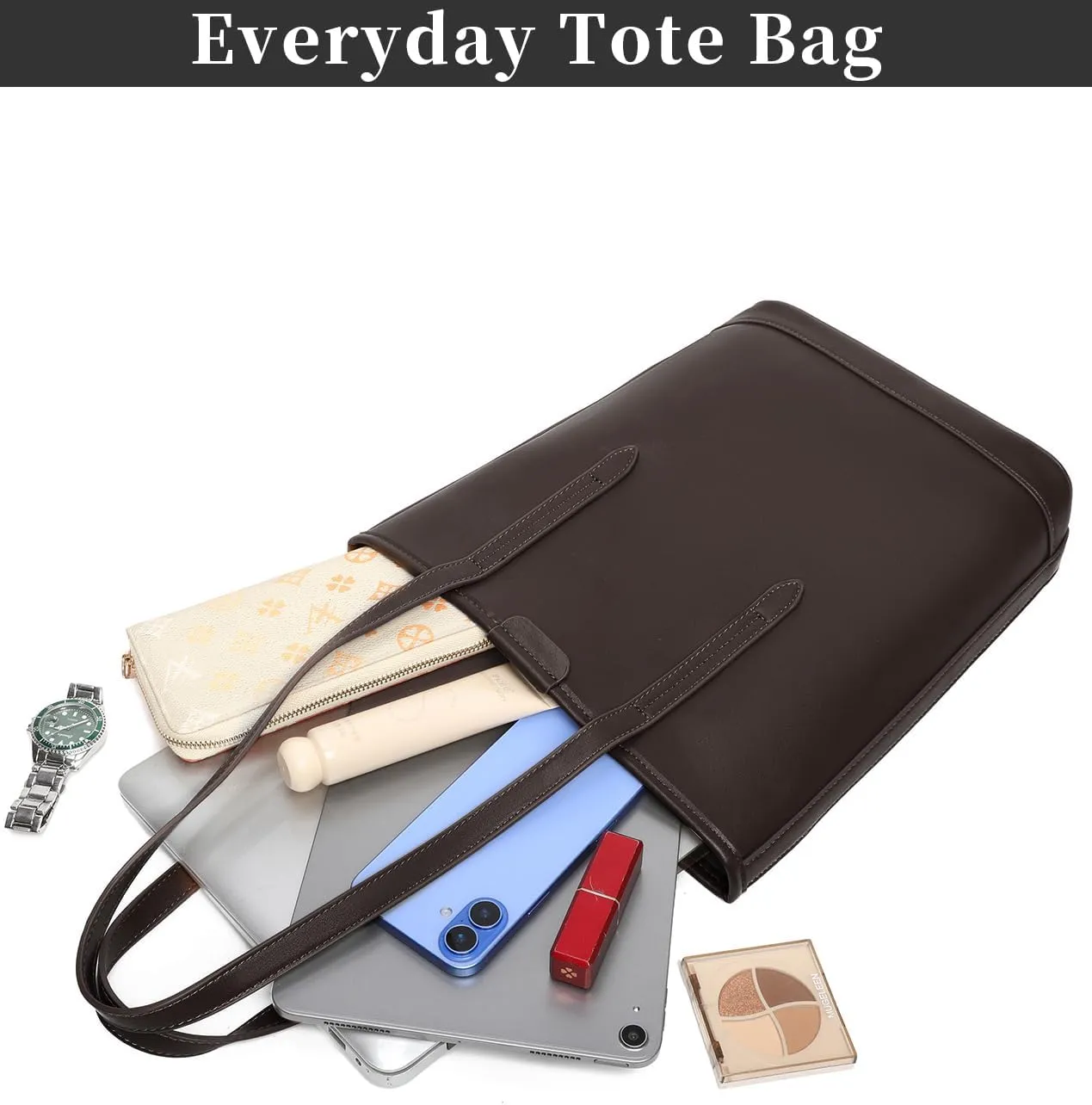 Barsine Tote Bags for Women Vegan Leather Shoulder Purse Top Handle Handbag with Clutch Purse