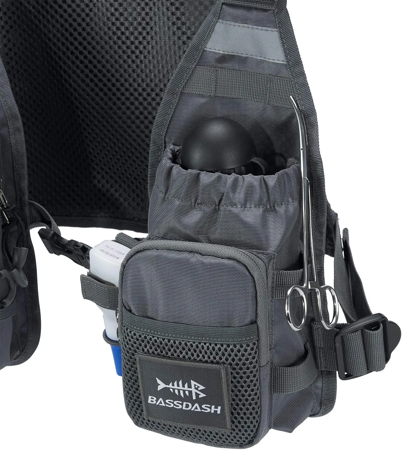 BASSDASH FV08 Ultra Lightweight Fly Fishing Vest for Men and Women Portable Chest Pack One Size Fits Most