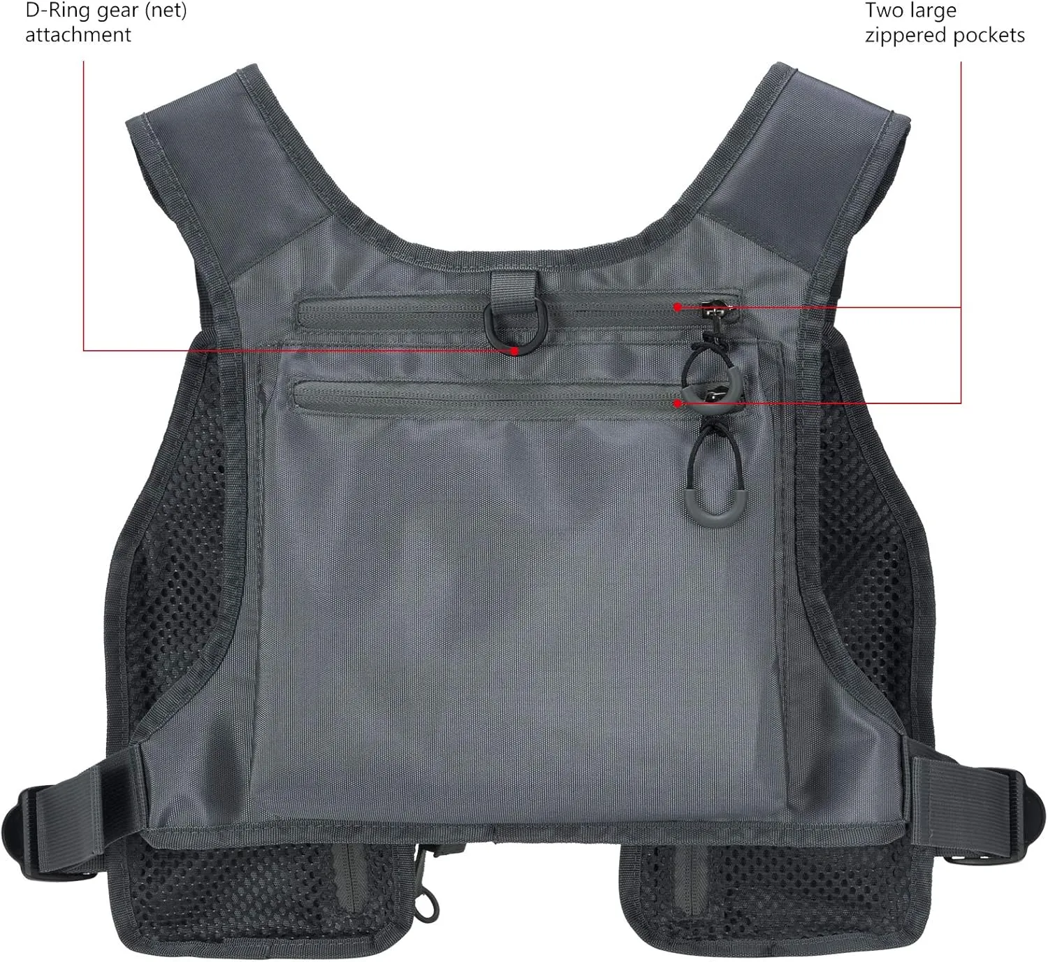 BASSDASH FV08 Ultra Lightweight Fly Fishing Vest for Men and Women Portable Chest Pack One Size Fits Most