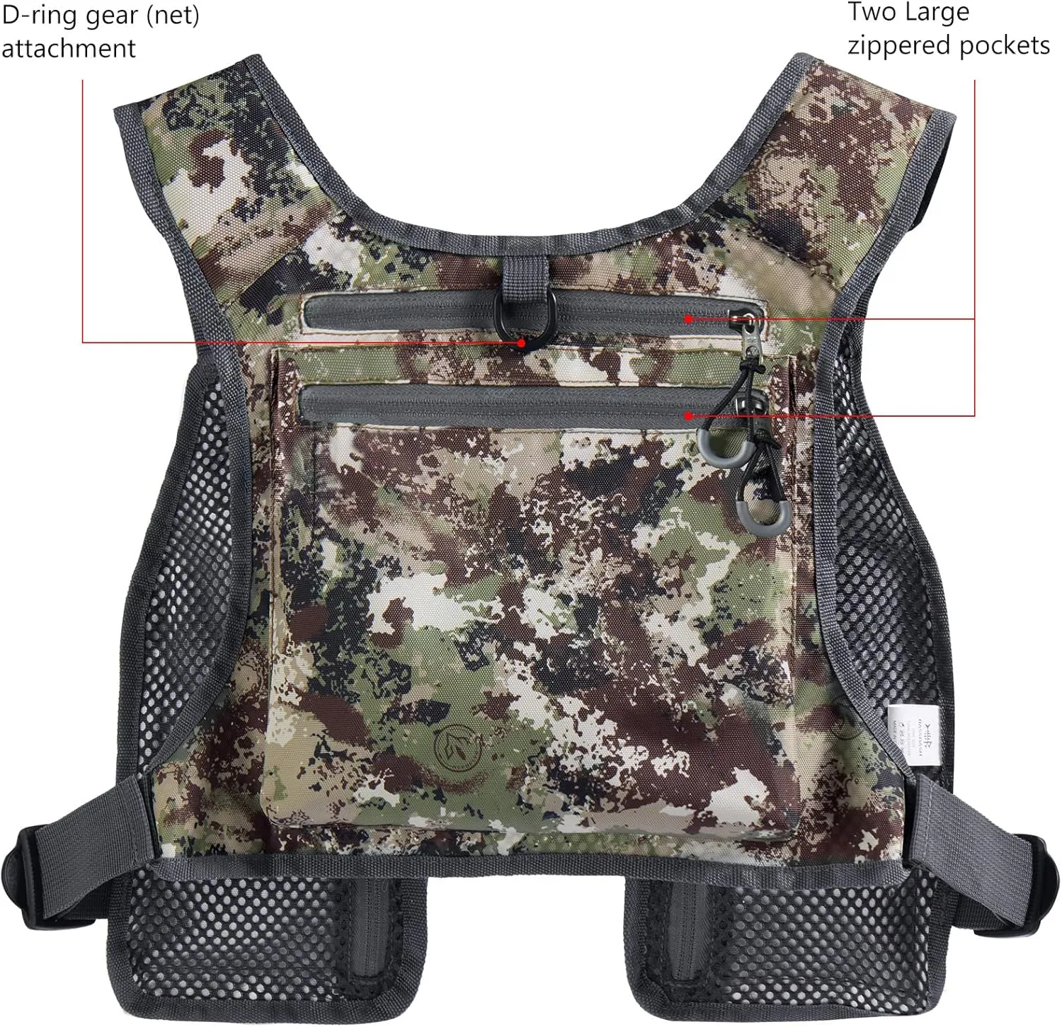 BASSDASH FV08 Ultra Lightweight Fly Fishing Vest for Men and Women Portable Chest Pack One Size Fits Most
