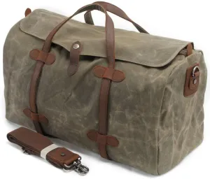 Batik Canvas Travel Bag Female Handbag Casual Short-Distance Tide Large Capacity Slung Waterproof Bag,ArmyGreen