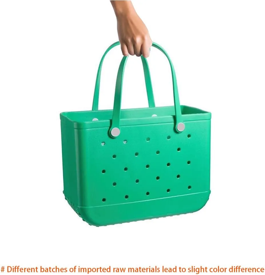 Beach Bag Rubber Tote Bag - Waterproof and Sandproof Tote Bags Outdoor Portable Handbag for Sports