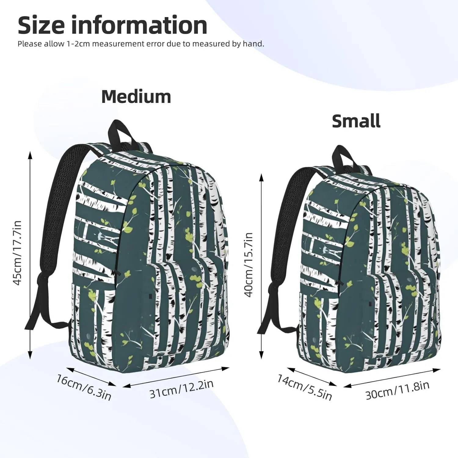 Beauty Birch Tree Durable Rucksack For Laptop,Excursion Backpack,Travel Notebook Carrier,Book Bags For Men Women