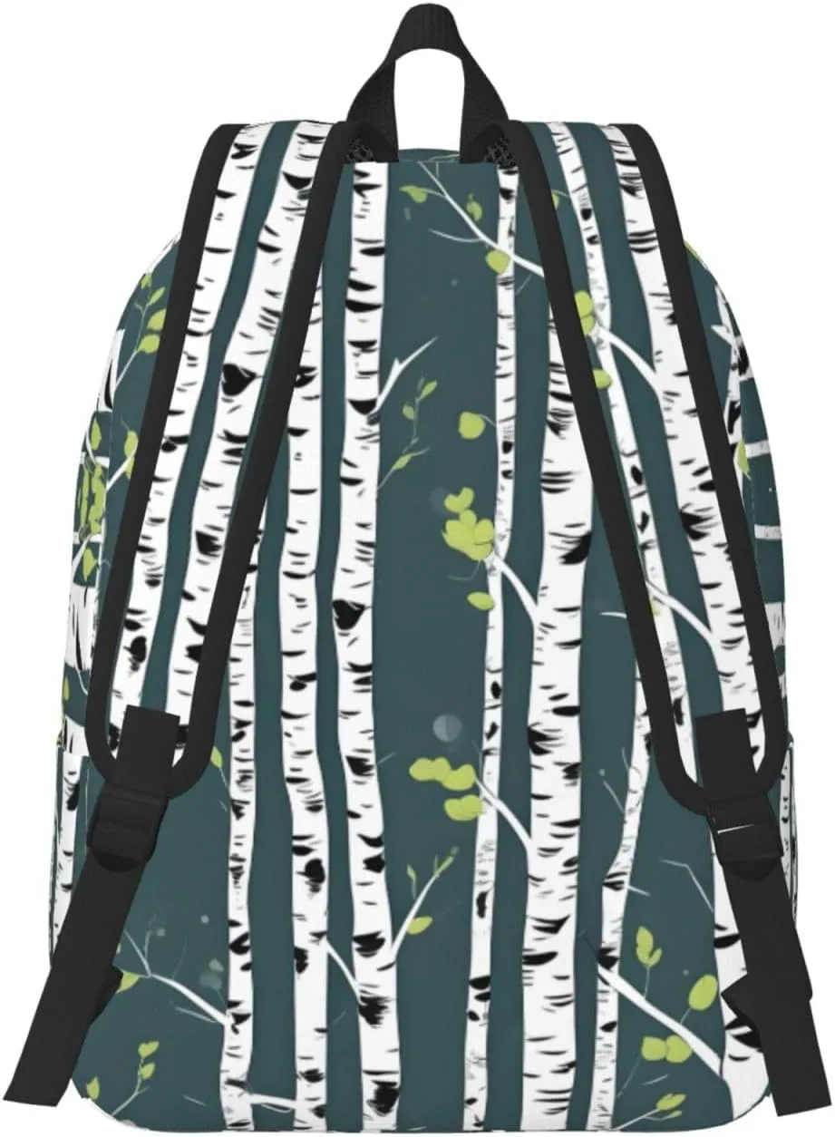 Beauty Birch Tree Durable Rucksack For Laptop,Excursion Backpack,Travel Notebook Carrier,Book Bags For Men Women